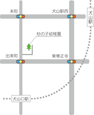 杉の子幼稚園の地図